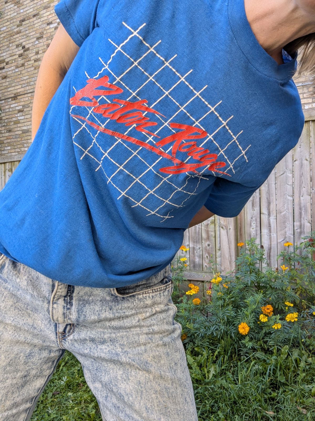 Vintage Signal Baton Rouge Graphic T-Shirt / Made In USA / Blue