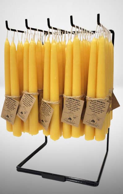 Eastvan bees - Hand-dipped beeswax taper Candles- 8"/9"/10"/11 - 1 Pair