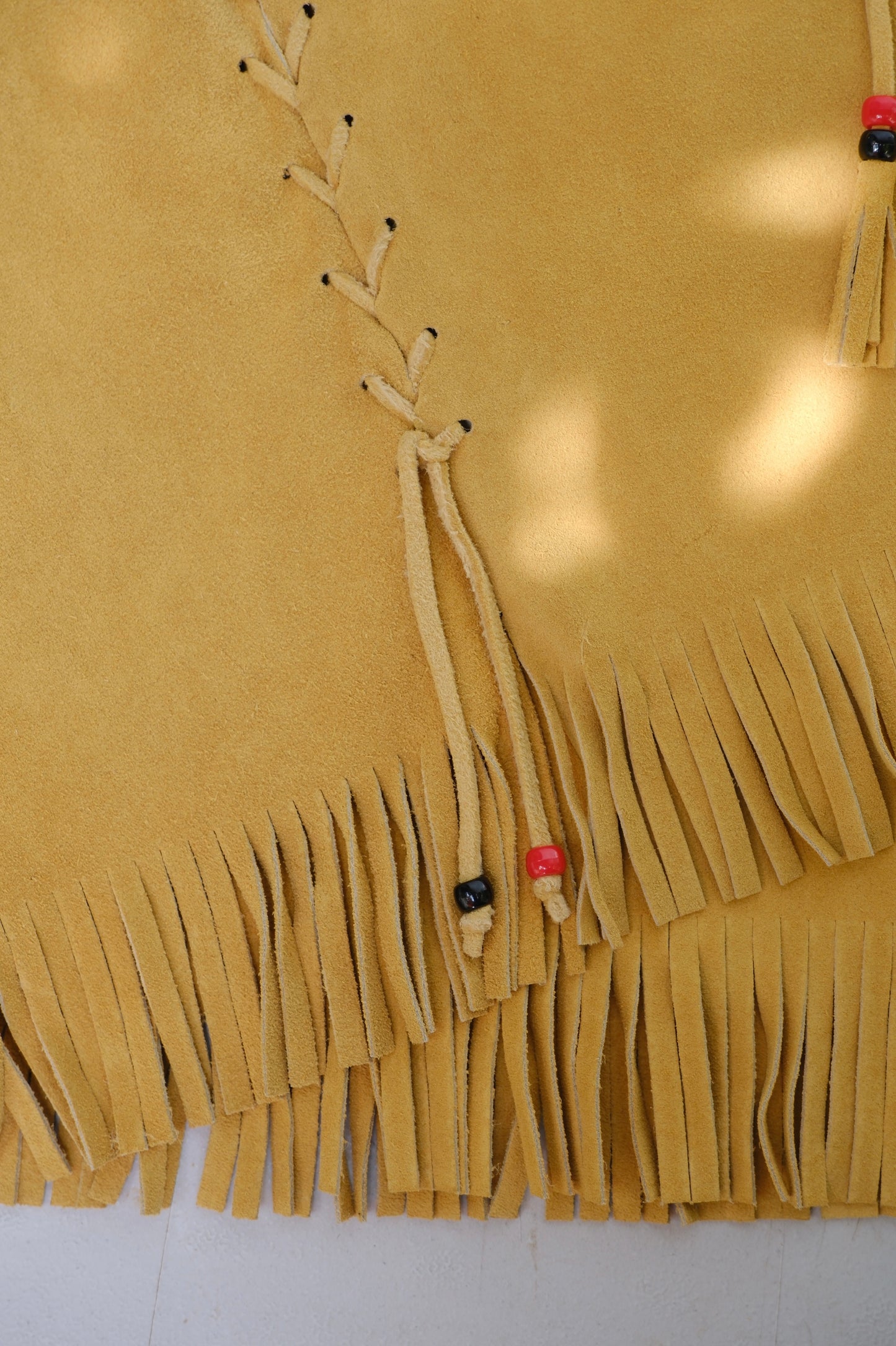 Handpainted Suede Fringe Vest