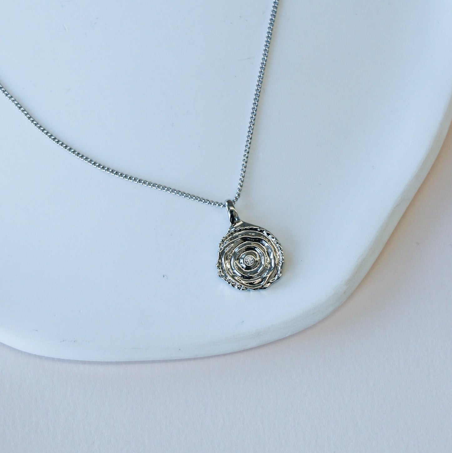 Horace Textured Pendant Necklace