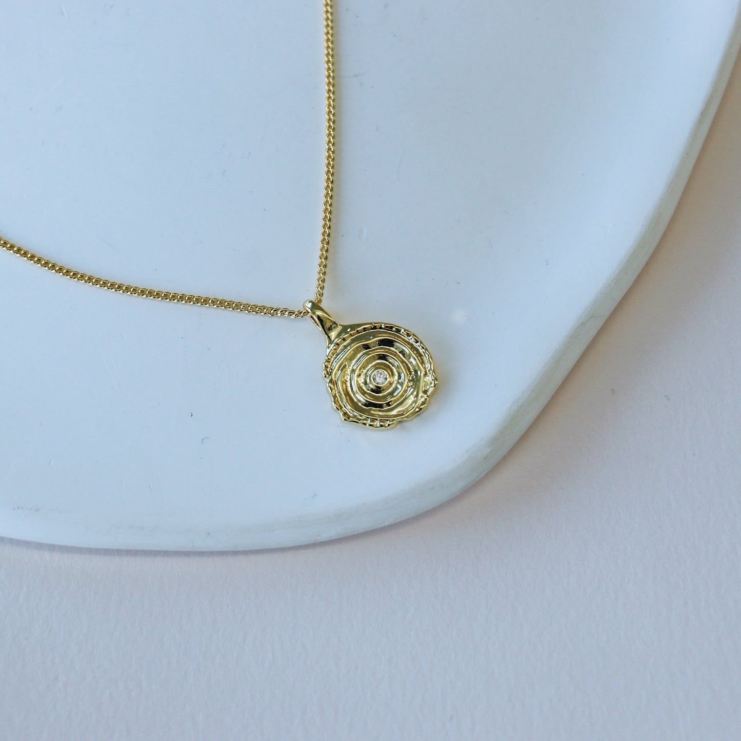 Horace Textured Pendant Necklace