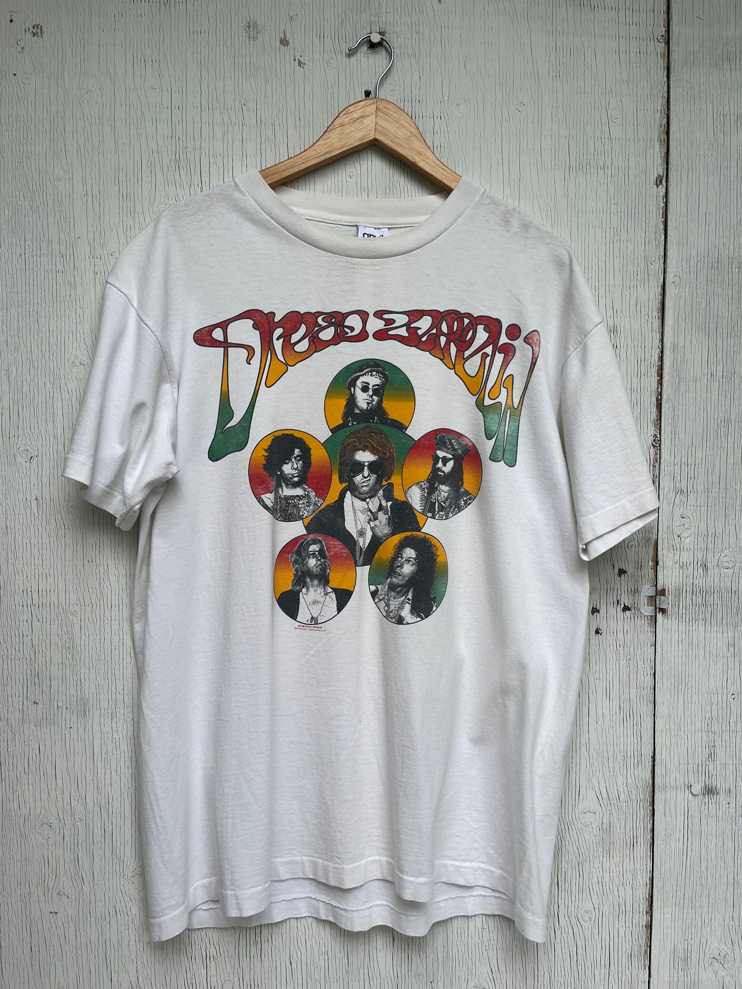 Vintage Dread Zeppelin North American Tour T-Shirt / USA / White
