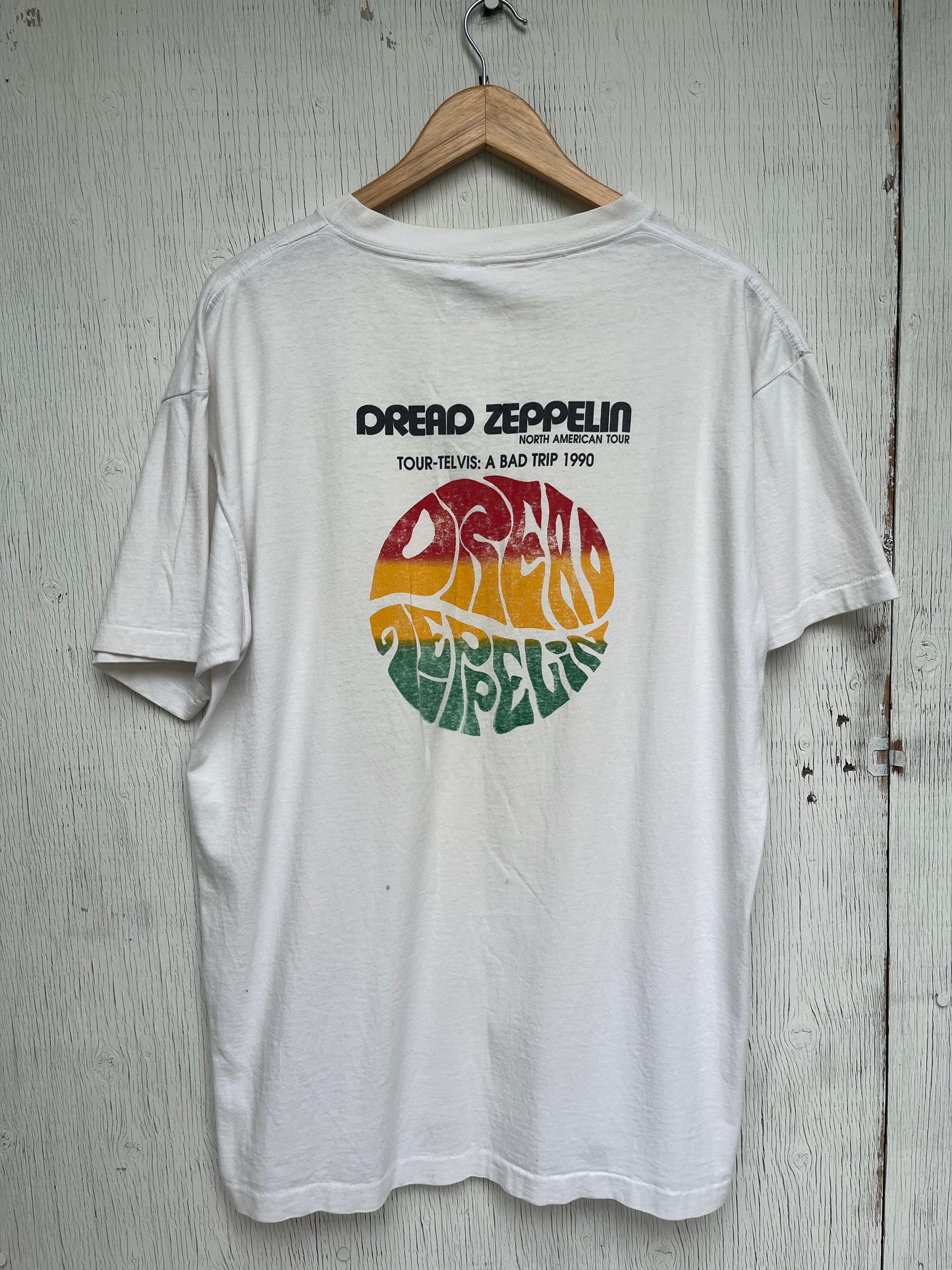 Vintage Dread Zeppelin North American Tour T-Shirt / USA / White