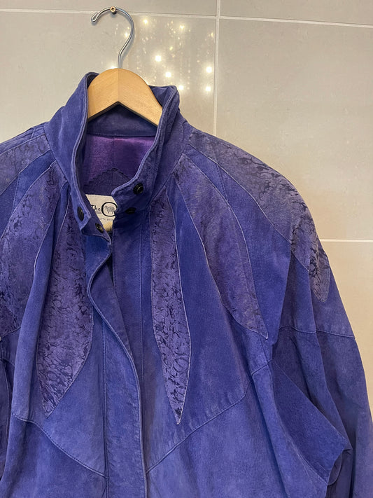 80s Suede Bomber Jacket