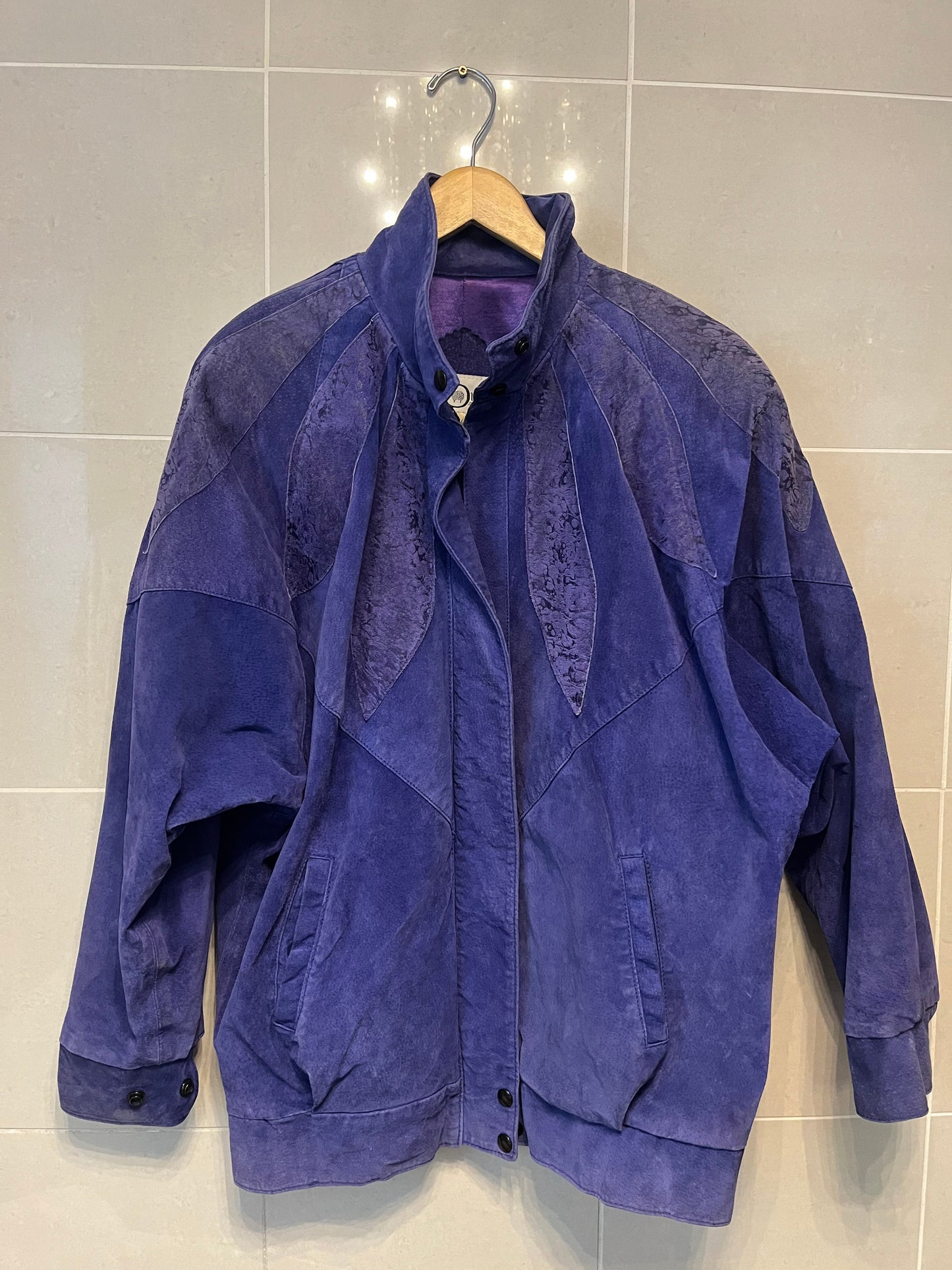 80s Suede Bomber Jacket