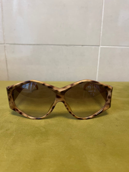 1970s Christian Dior Oversized Sunglasses – Tortoiseshell & Yellow Frame