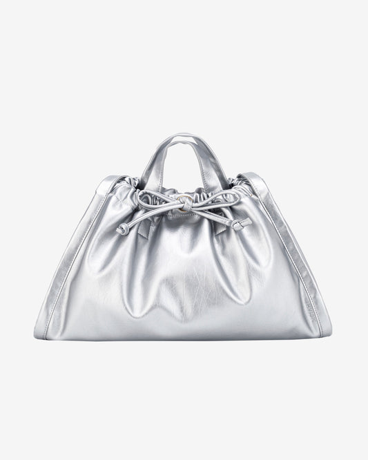 Hvisk SAGE MEDIUM SHINY STRUCTURE bag - Silver