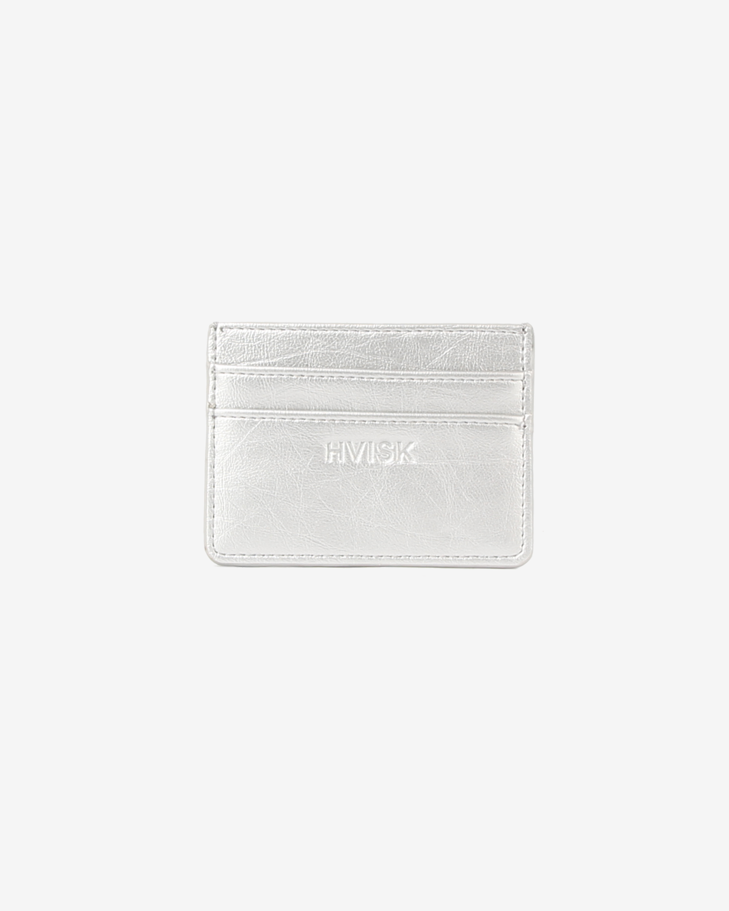 Hvisk CARDHOLDER SHINY STRUCTURE - Silver Cloud