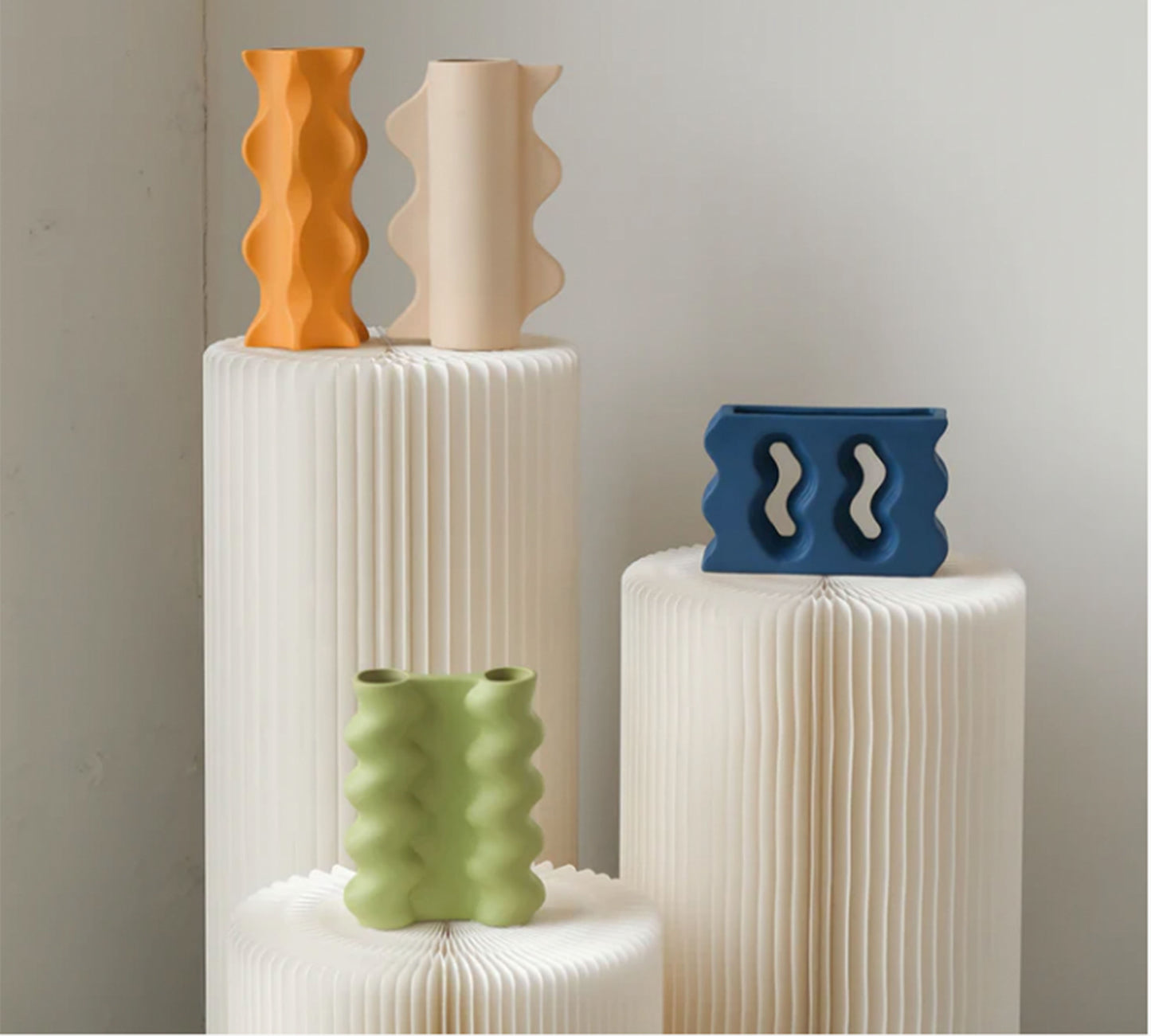 Ceramic Wavy Vases