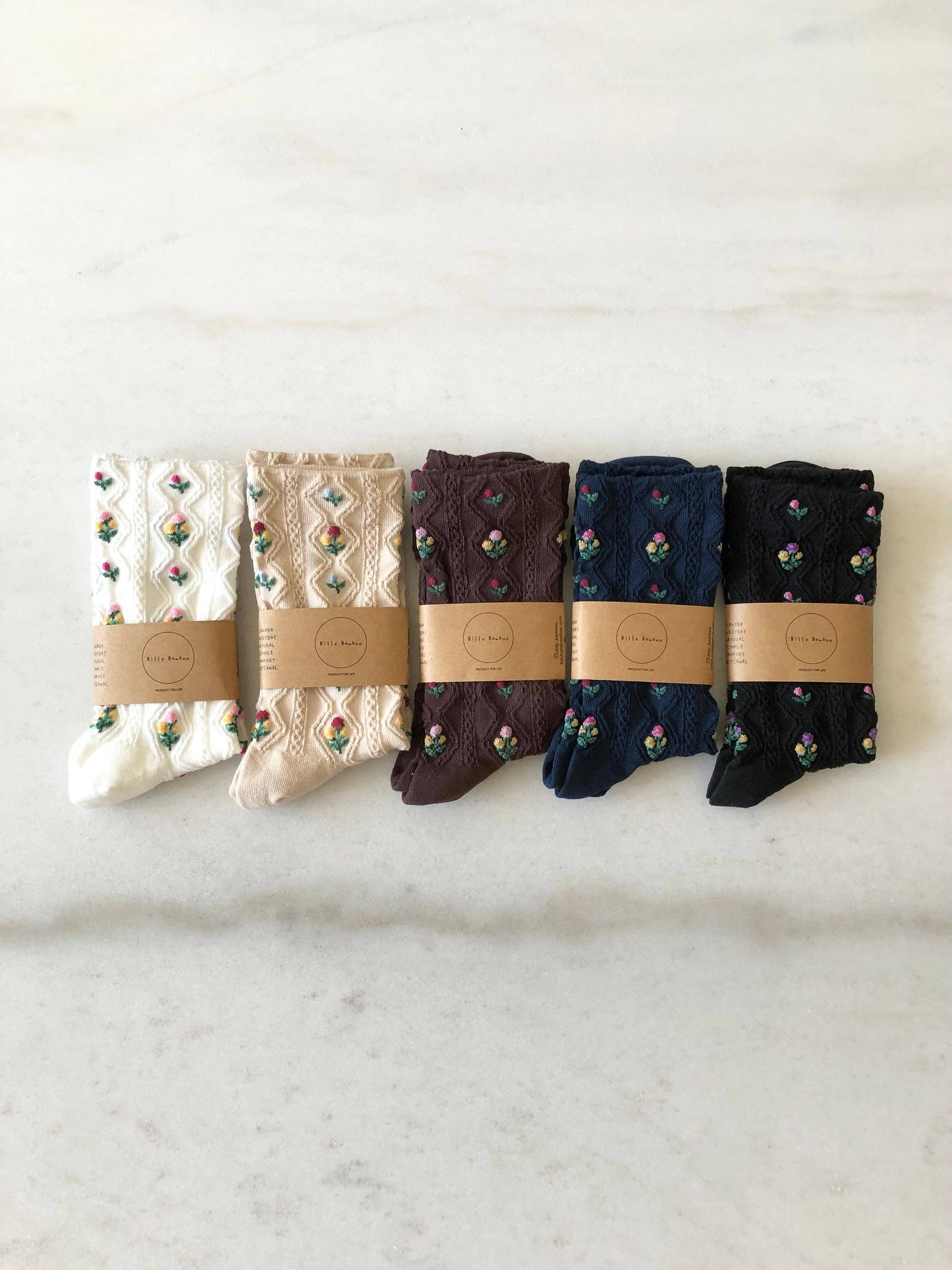 Billy Bamboo - ROSE GARDEN SOCKS