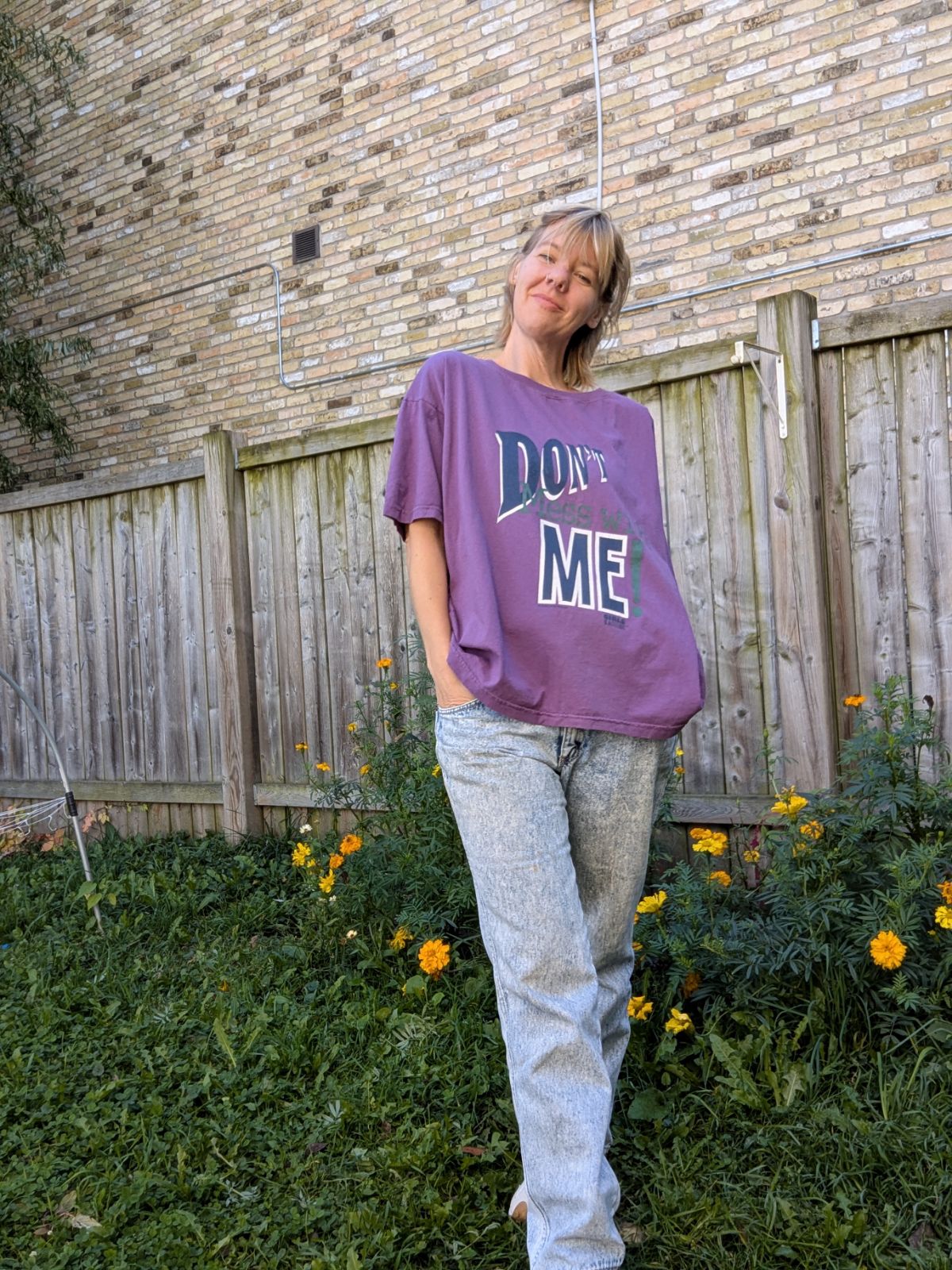Don't Mess With Me Tee / Girls With Attitude / Ross Sportswear / 90s 1990s