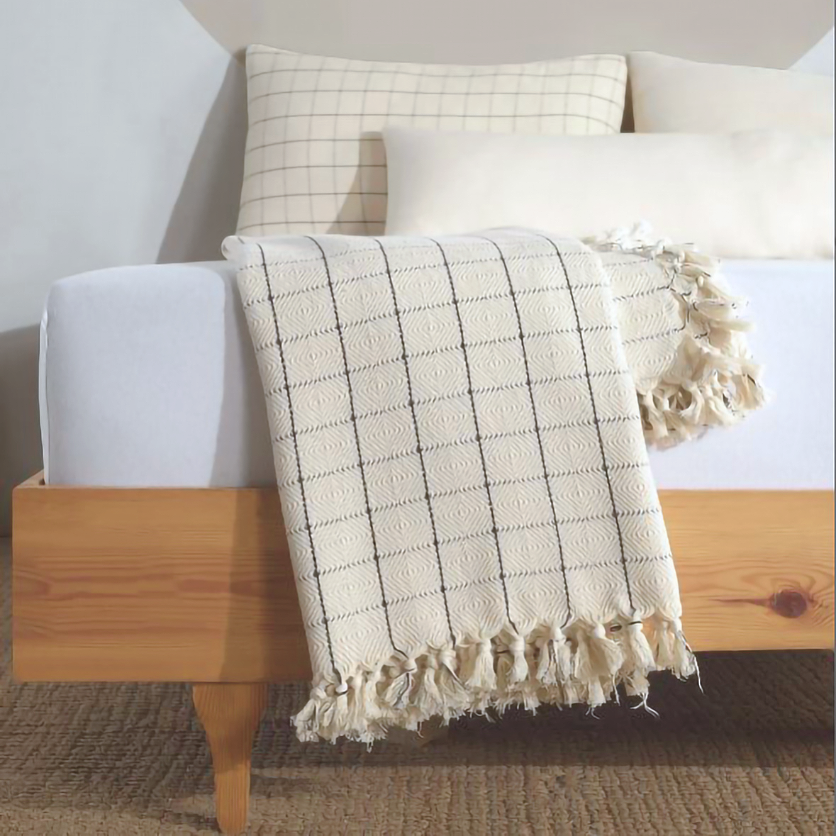 Moa - Minimalist 100% Cotton Throw Blankets & Bedspreads