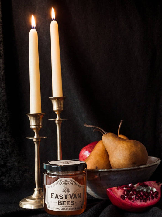 Eastvan bees - Hand-dipped beeswax taper Candles- 8"/9"/10"/11 - 1 Pair