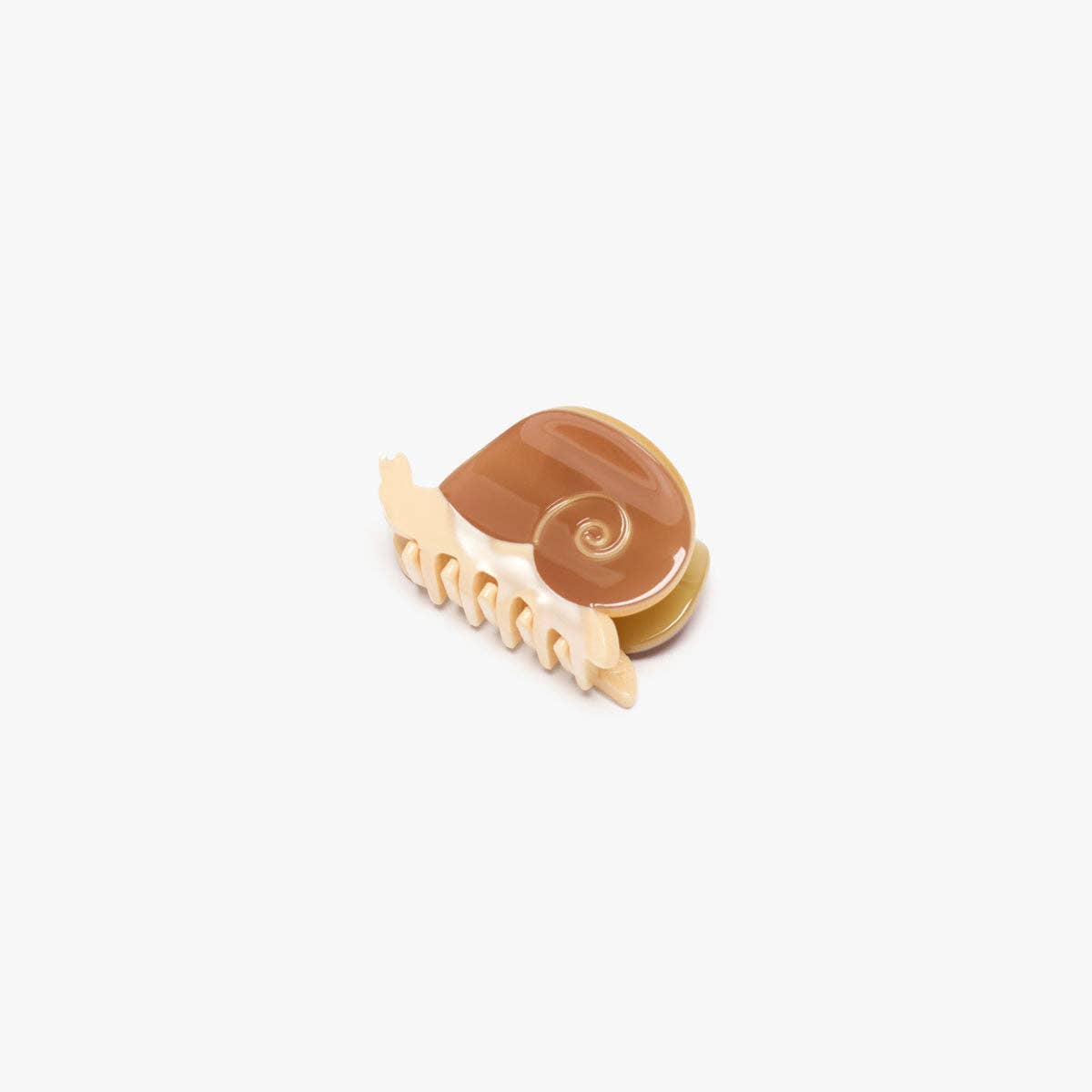 WINONA IRENE - Mini Snail Hair Claw Clip Accessory Brown Earth Acetate