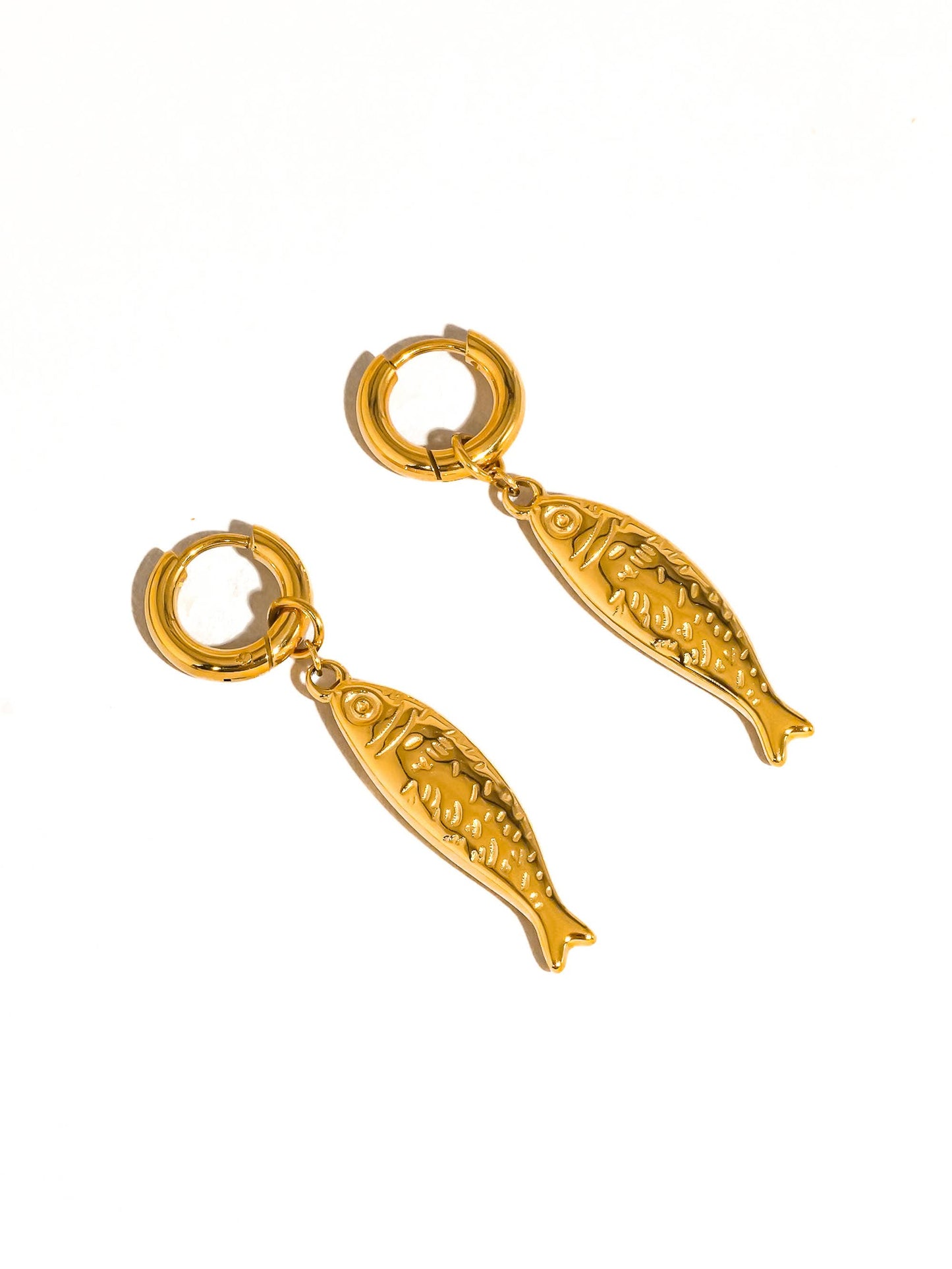Flânerie by MAIQ - Nibe 18K Gold Non-Tarnish Fish Hoop Earring