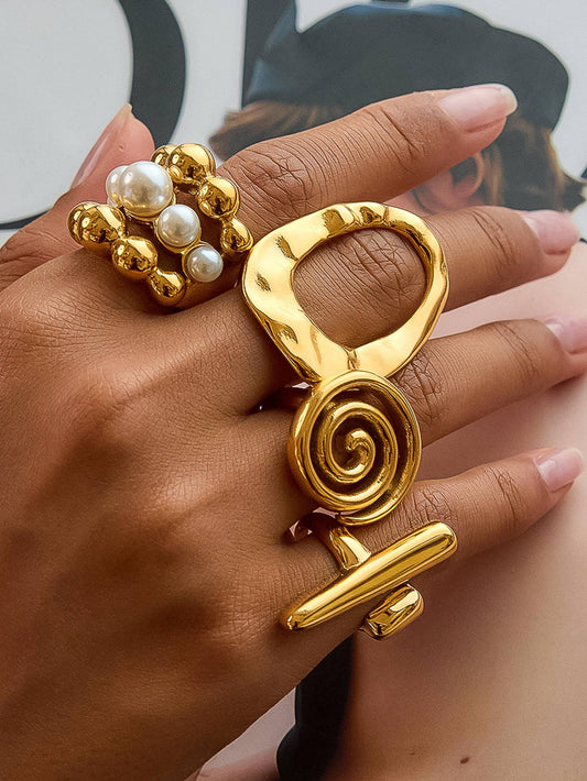Flânerie by MAIQ - 18K Gold Non-Tarnish Statement Rings