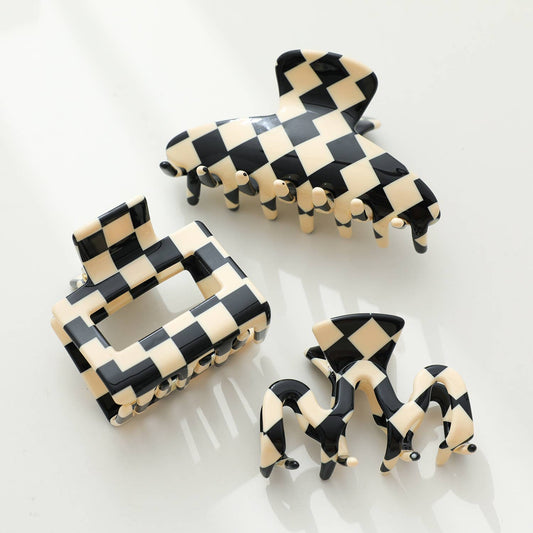 Adorro - Checkmate S/M | Assorted Small/Medium Claw Clips