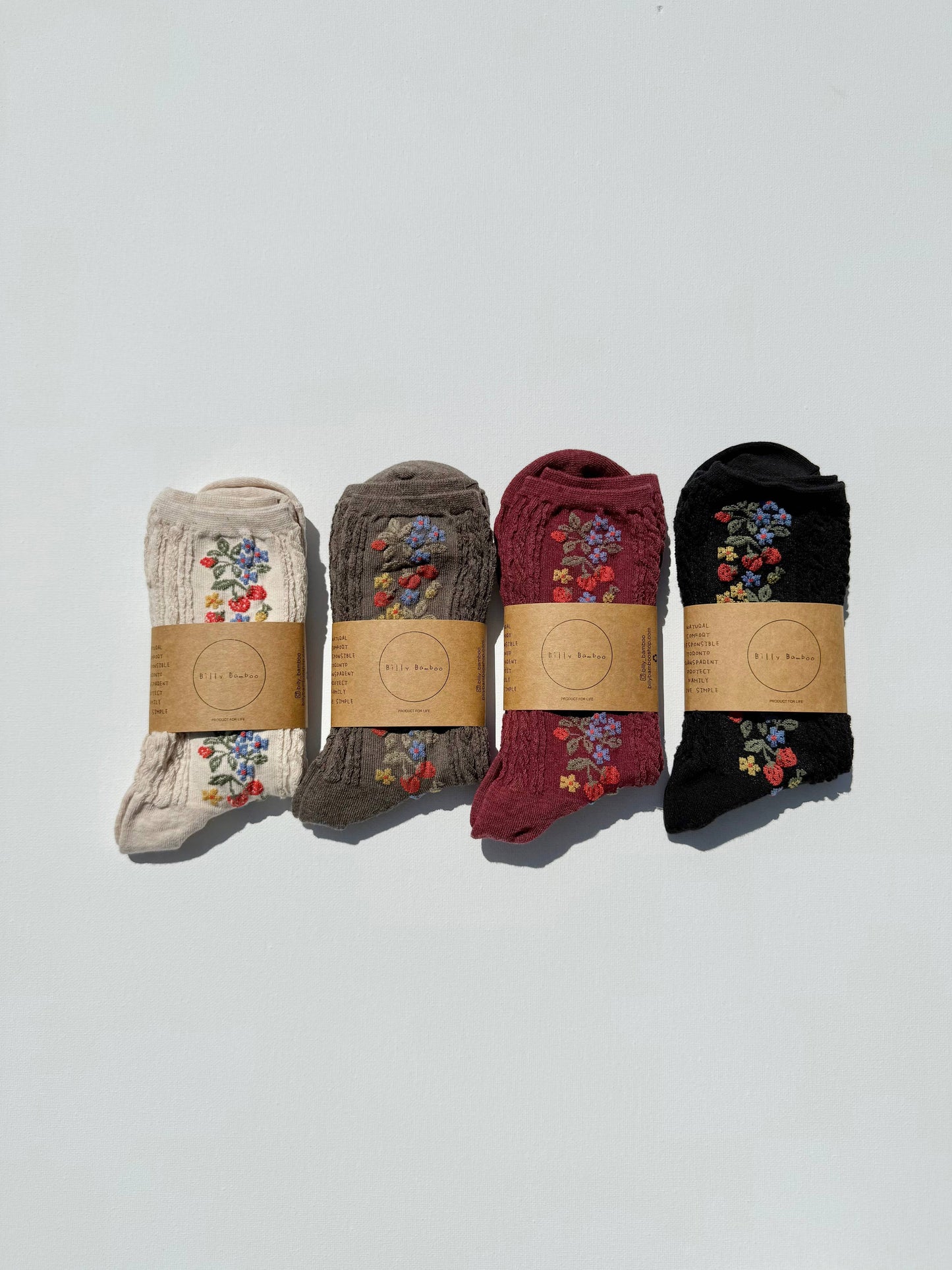 Billy Bamboo - WILD STRAWBERRY SOCKS
