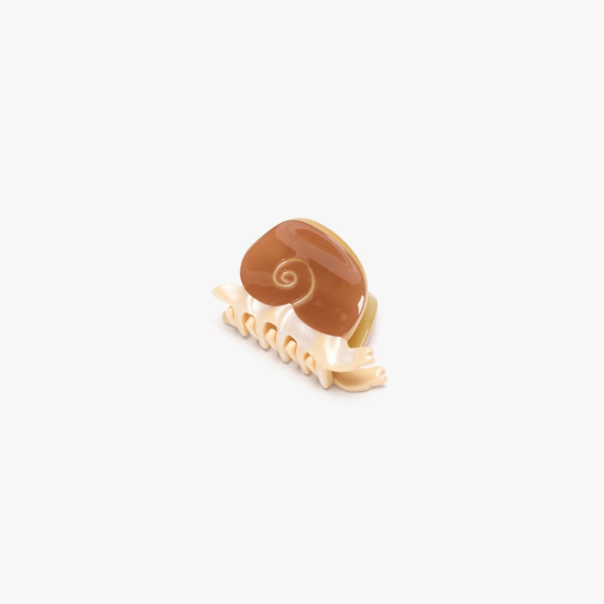 WINONA IRENE - Mini Snail Hair Claw Clip Accessory Brown Earth Acetate