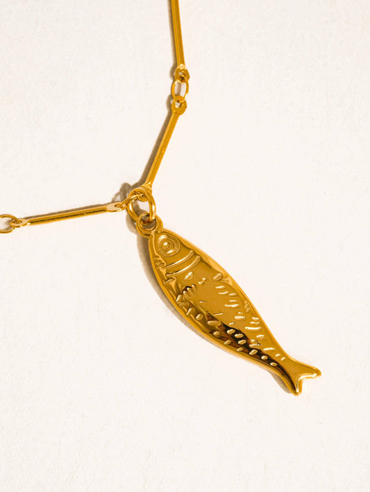 Flânerie by MAIQ - Coralie 18K Gold Non-Tarnish Fish Pendant Chain Necklace