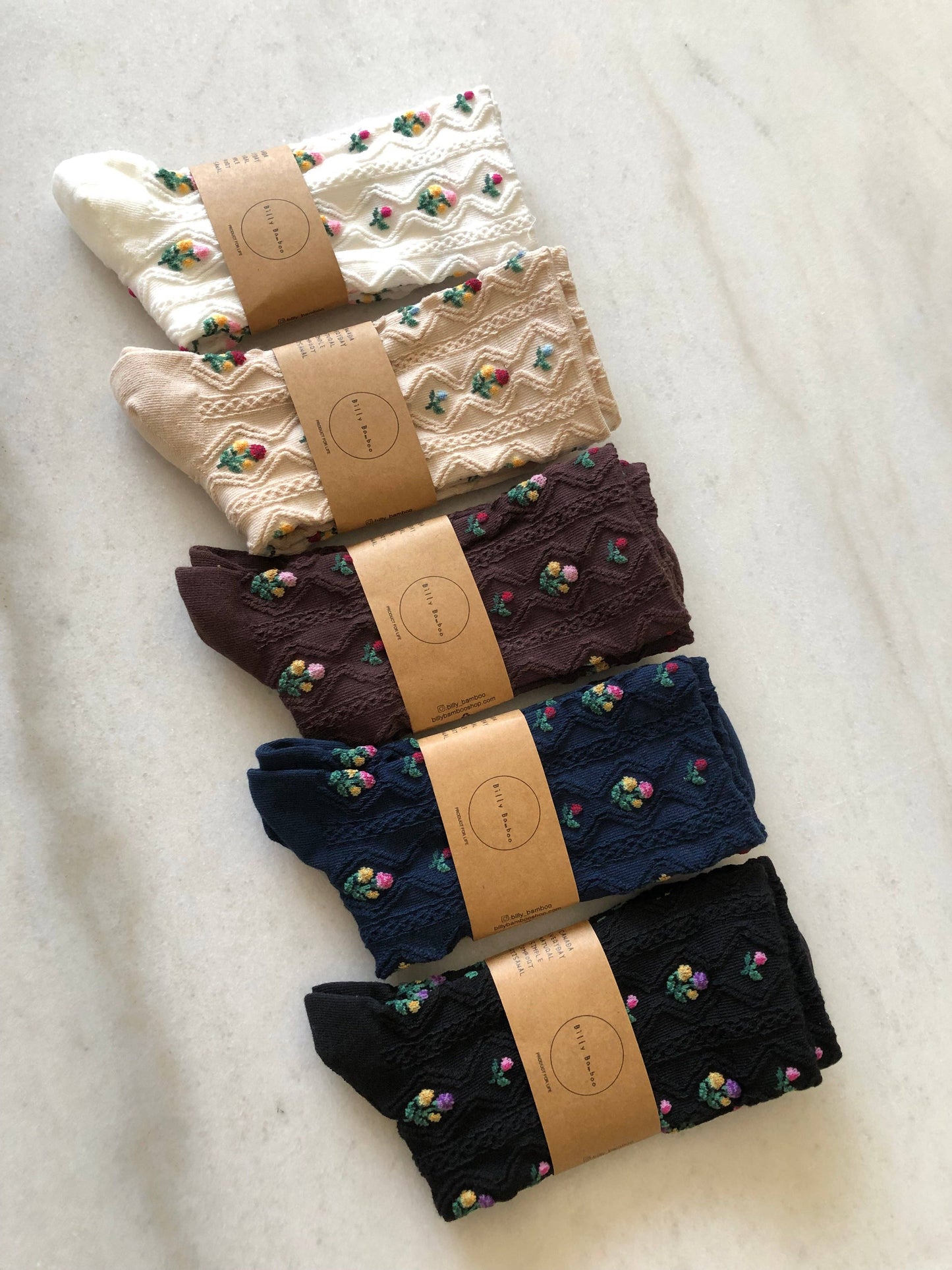 Billy Bamboo - ROSE GARDEN SOCKS