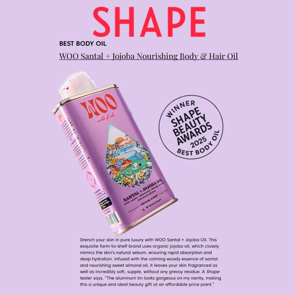 WOO World of Oils - WOO™ Santal + Jojoba Oil