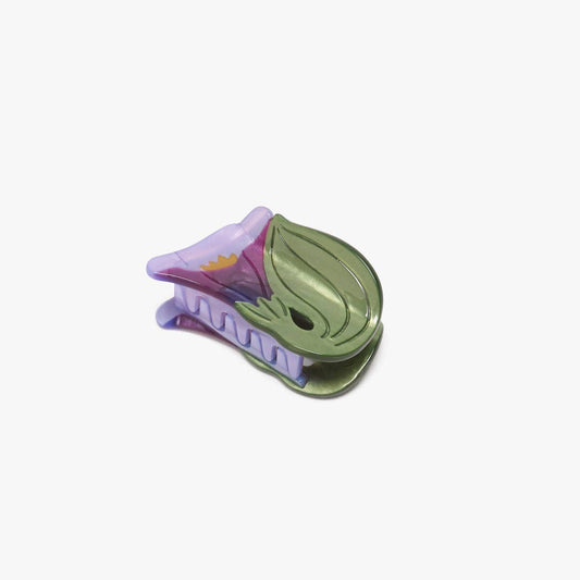 WINONA IRENE - Morning Glory Claw - Purple Acetate Flower Hair Clip
