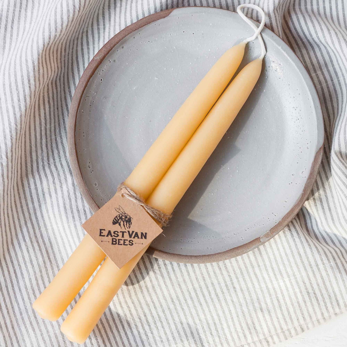 Eastvan bees - Hand-dipped beeswax taper Candles- 8"/9"/10"/11 - 1 Pair