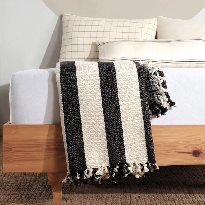 Moa - Minimalist 100% Cotton Throw Blankets & Bedspreads