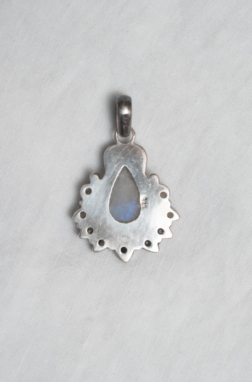 Vintage 925 Sterling Silver Moonstone Pendant