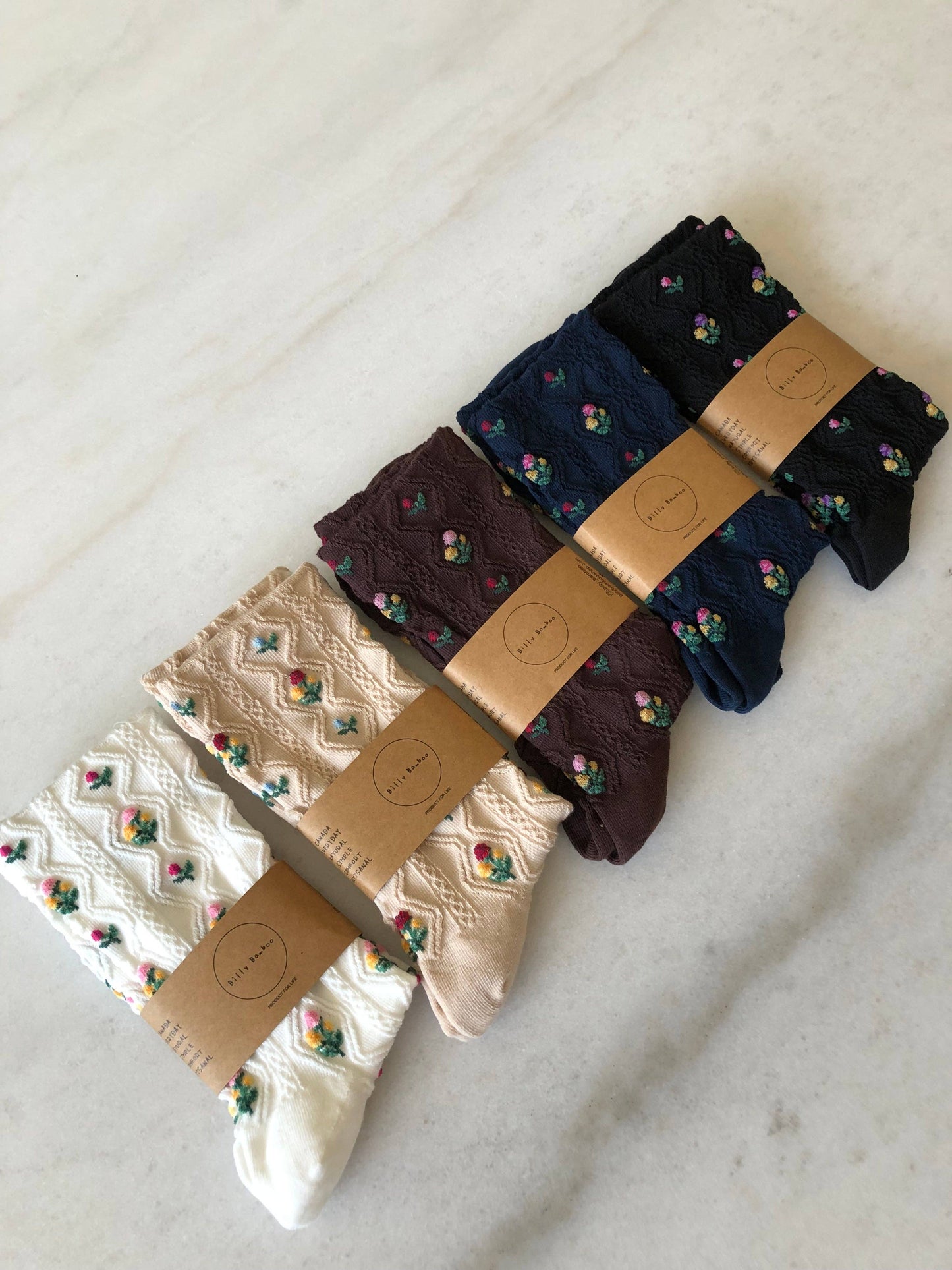 Billy Bamboo - ROSE GARDEN SOCKS