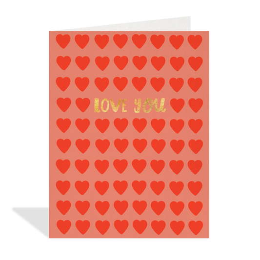 Halfpenny Postage - Red Hearts