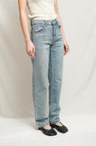 Alexander Wang Womens Straight Leg Light Wash Jeans