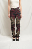 Rarity Women's Printed Lace Patter Straight Leg Pants