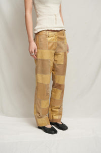 The Olde Hide House Genuine Leather Patchwork Pants