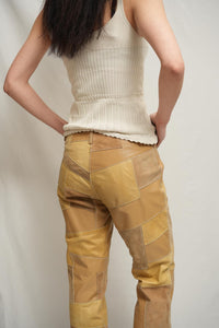 The Olde Hide House Genuine Leather Patchwork Pants