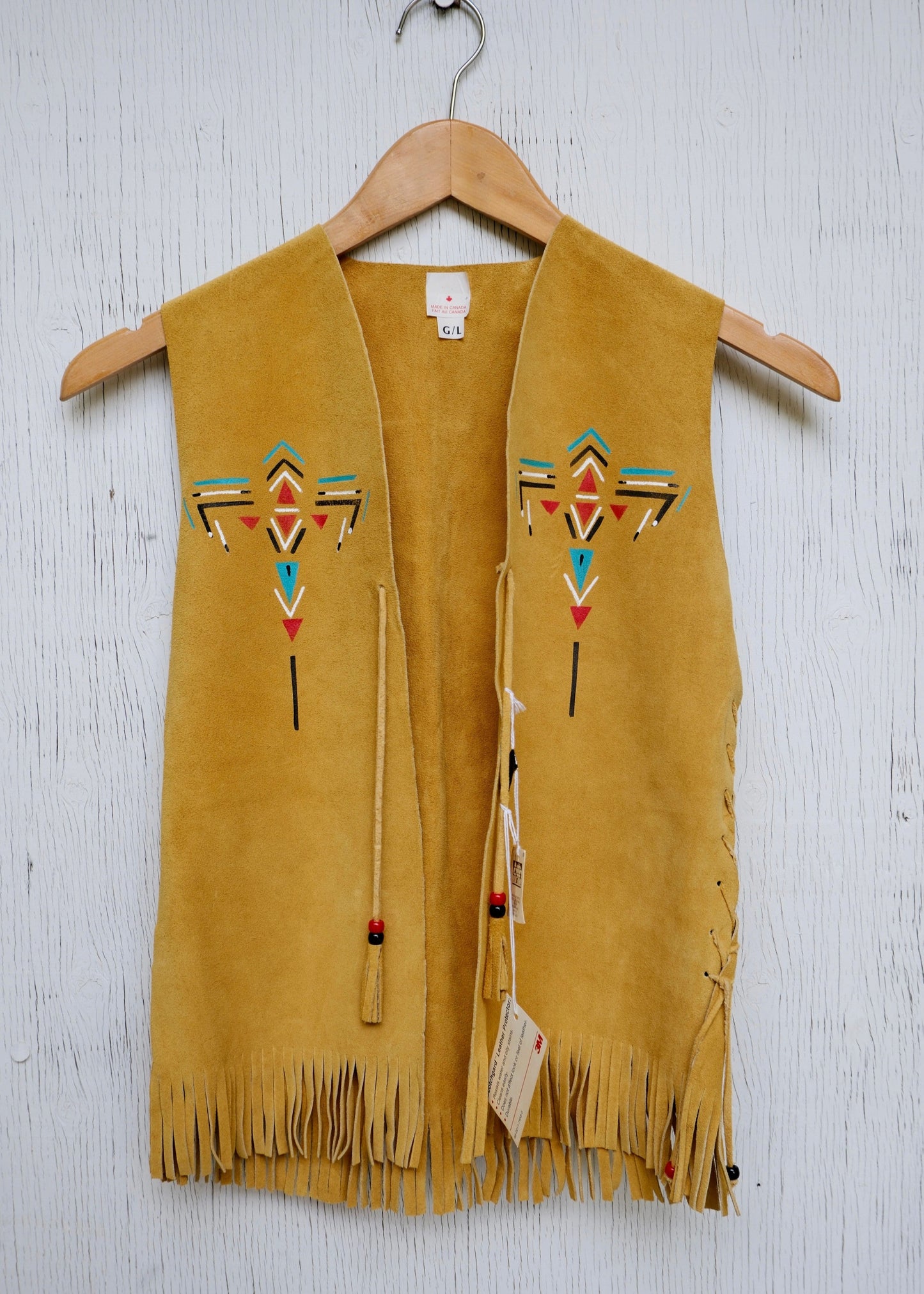 Handpainted Suede Fringe Vest