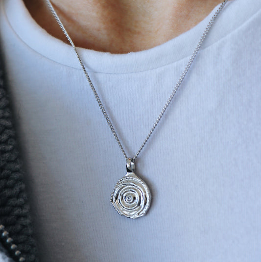 Horace Textured Pendant Necklace
