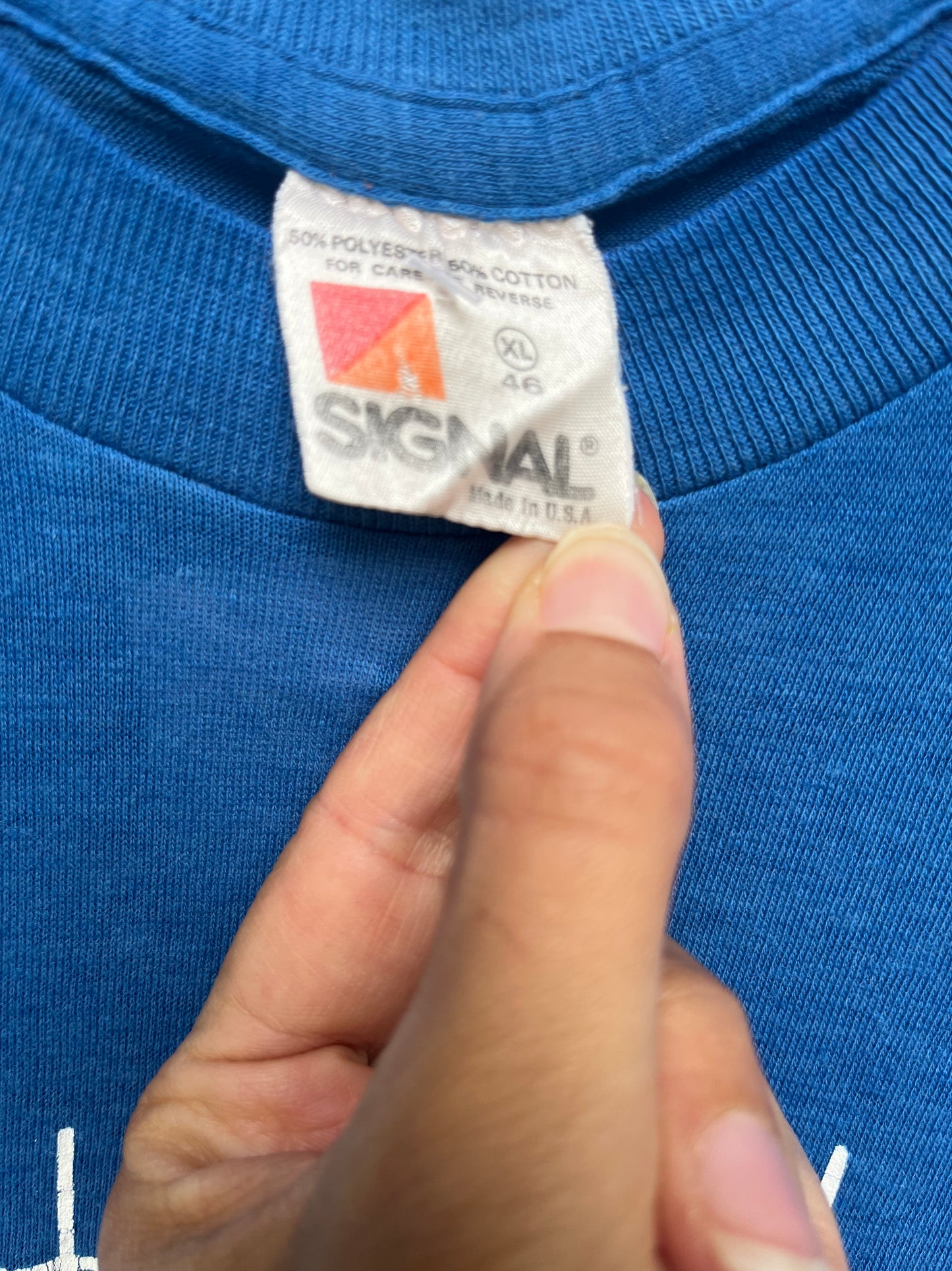 Vintage Signal Baton Rouge Graphic T-Shirt / Made In USA / Blue