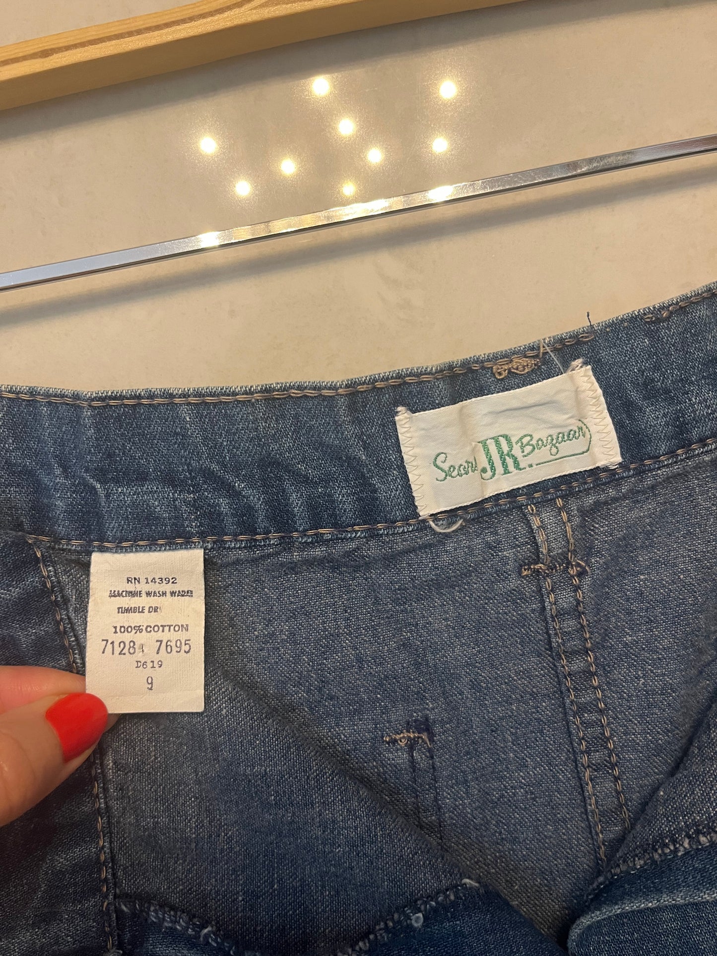 70s A-Line Denim Western Inspired Sears Skirt