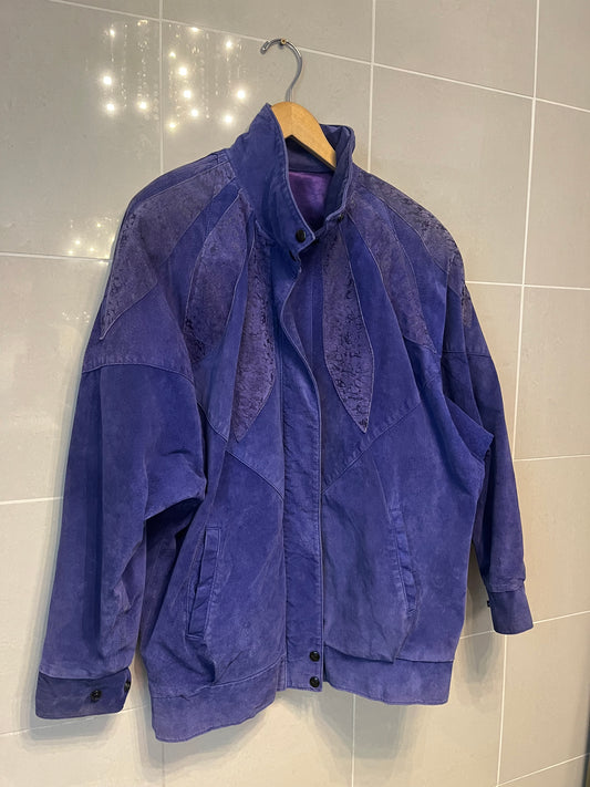 80s Suede Bomber Jacket