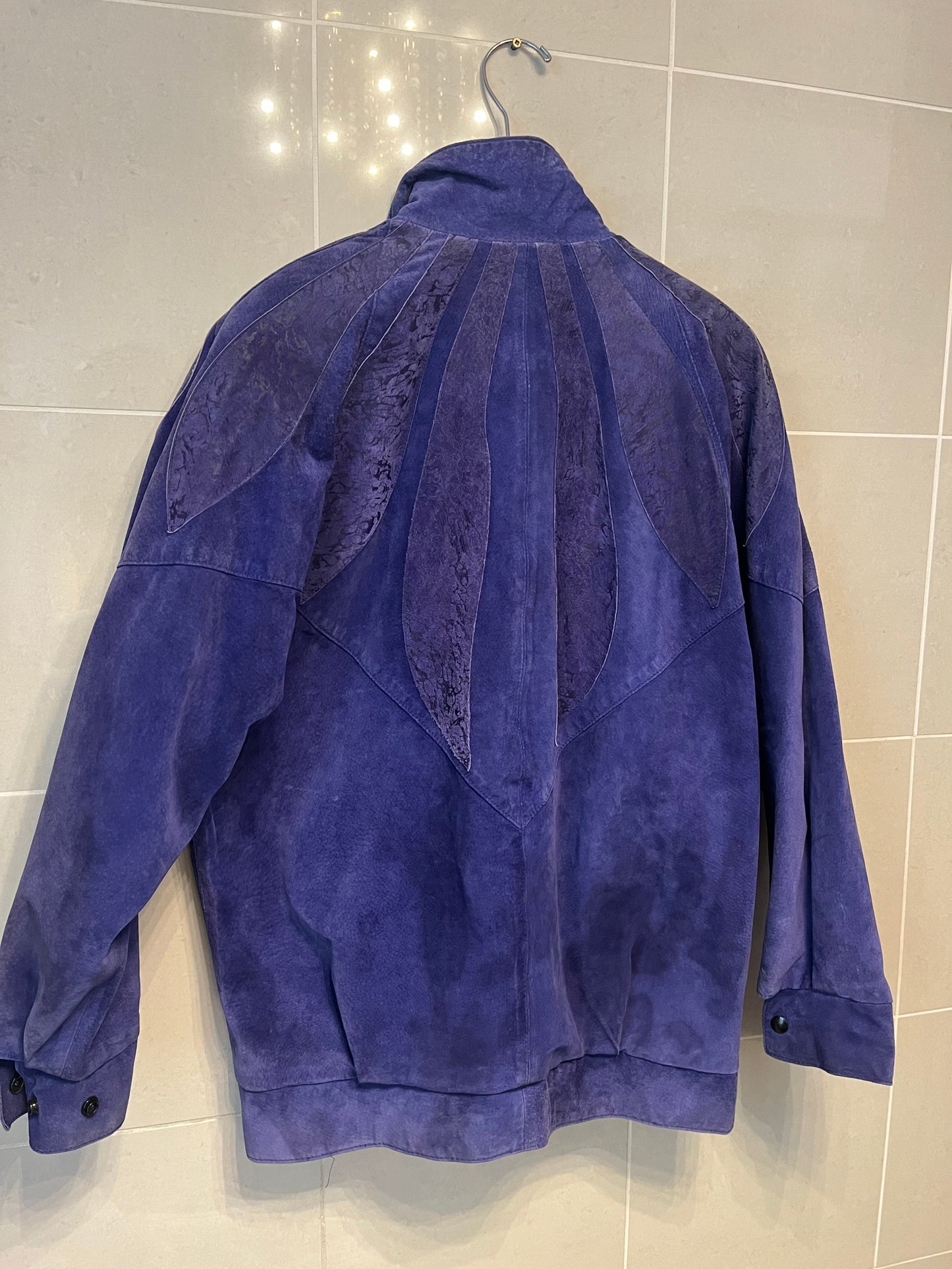 80s Suede Bomber Jacket