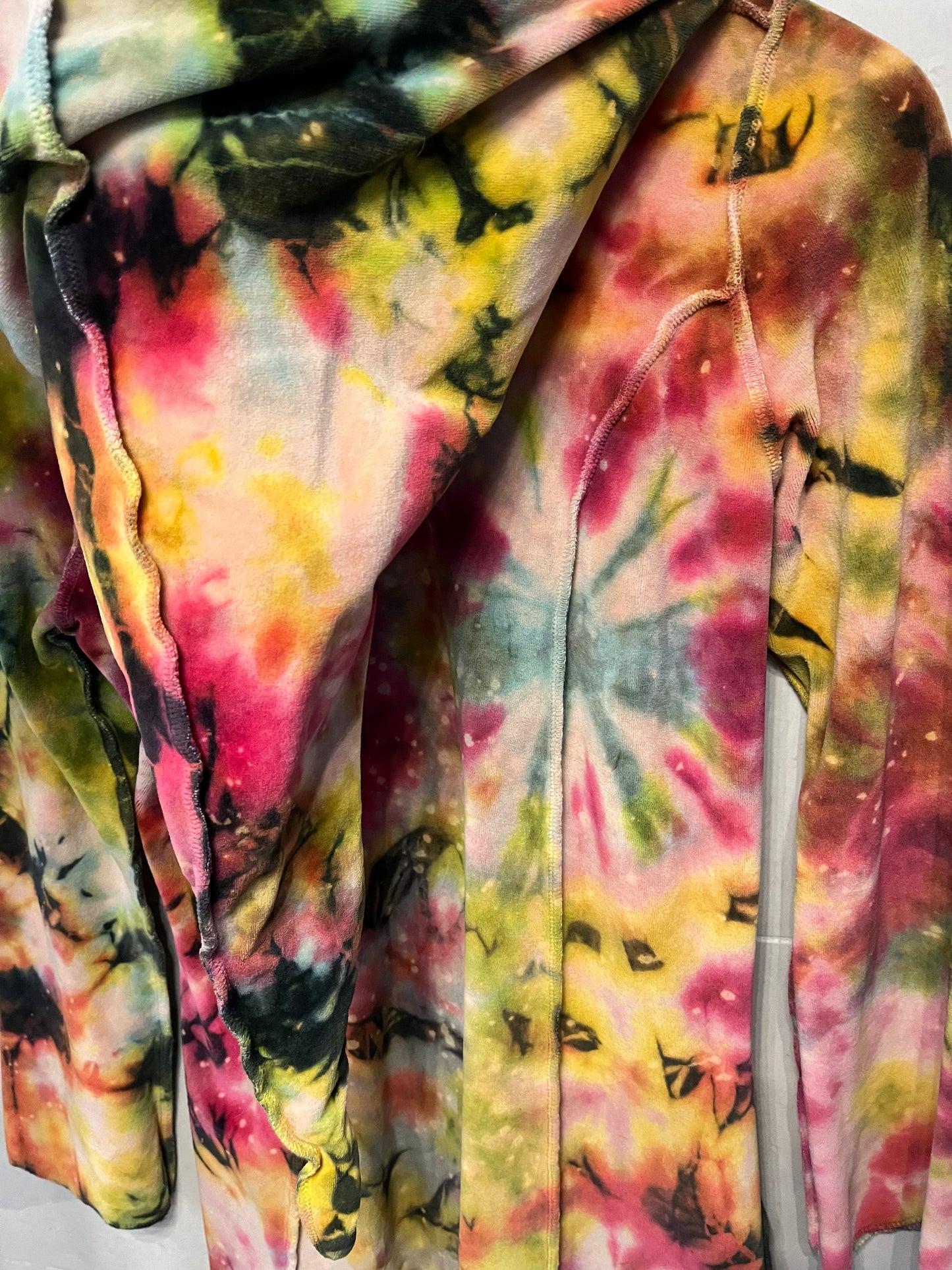 Velour Tie Dye Festival Hoodie Zip Up