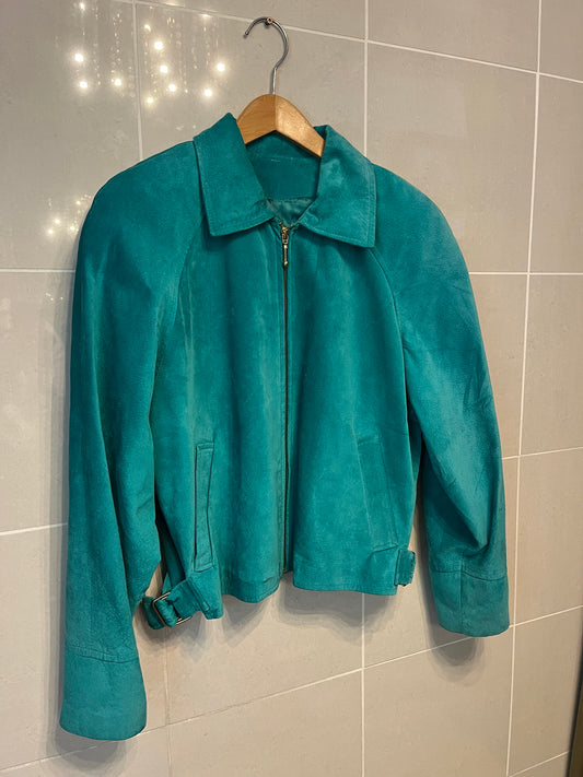 80s Danier Leather Suede Bomber Jacket