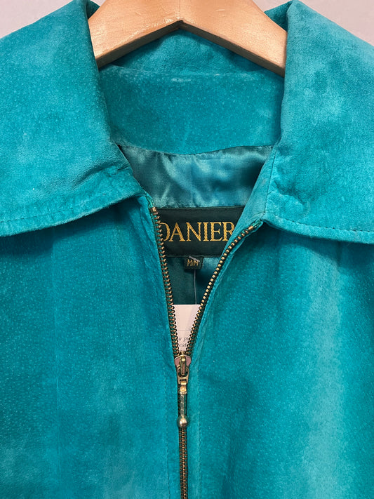 80s Danier Leather Suede Bomber Jacket