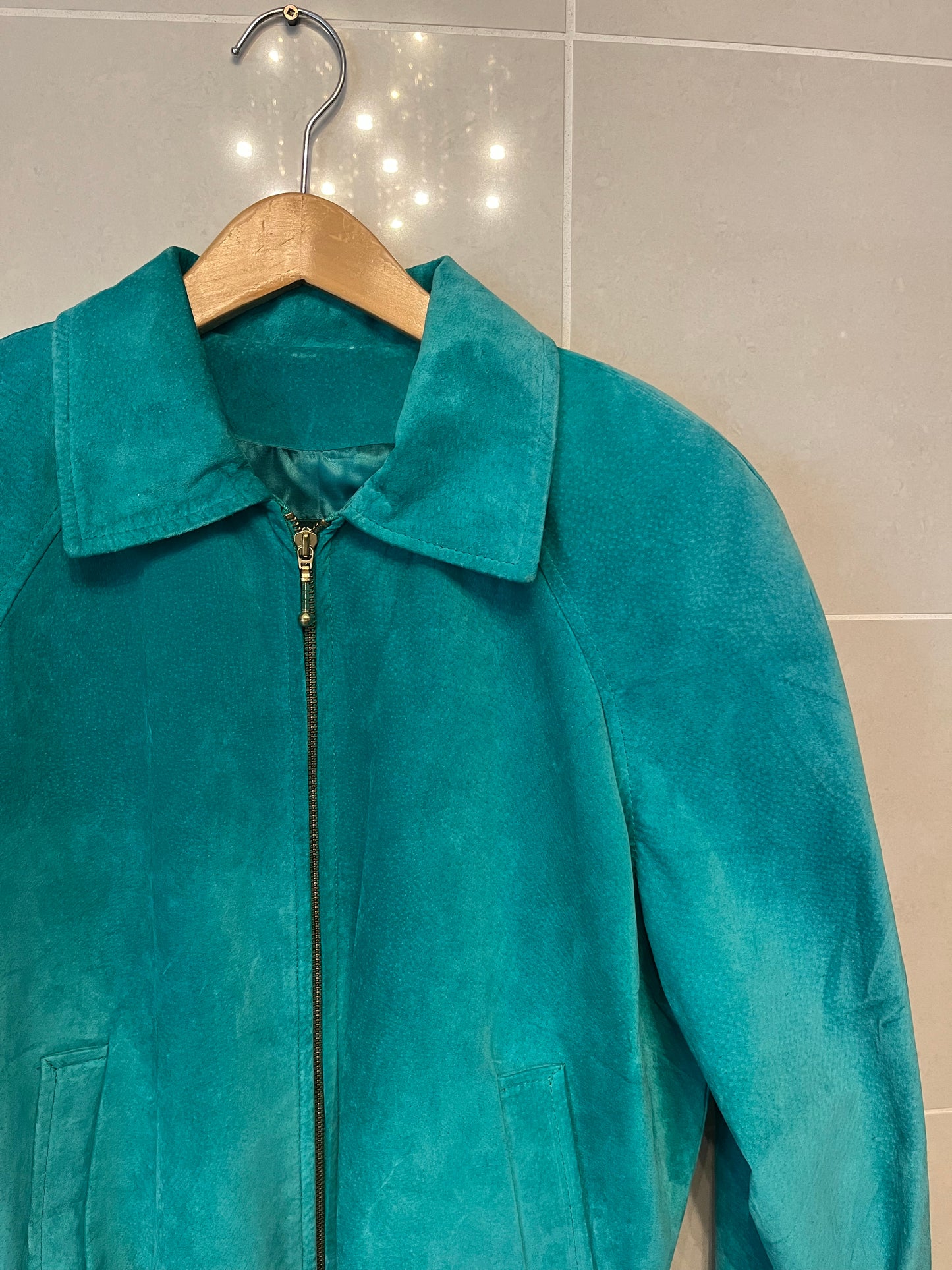 80s Danier Leather Suede Bomber Jacket