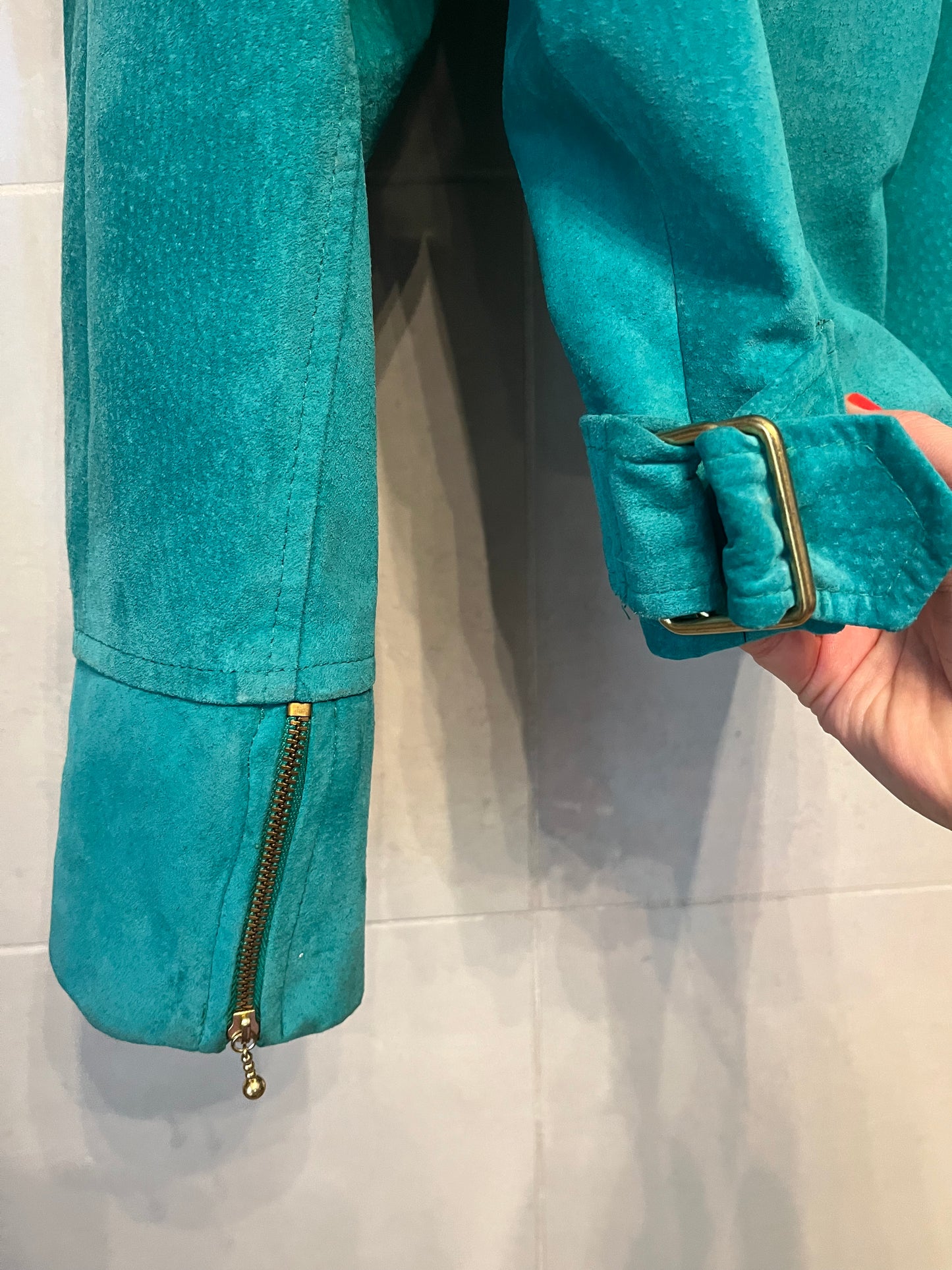 80s Danier Leather Suede Bomber Jacket