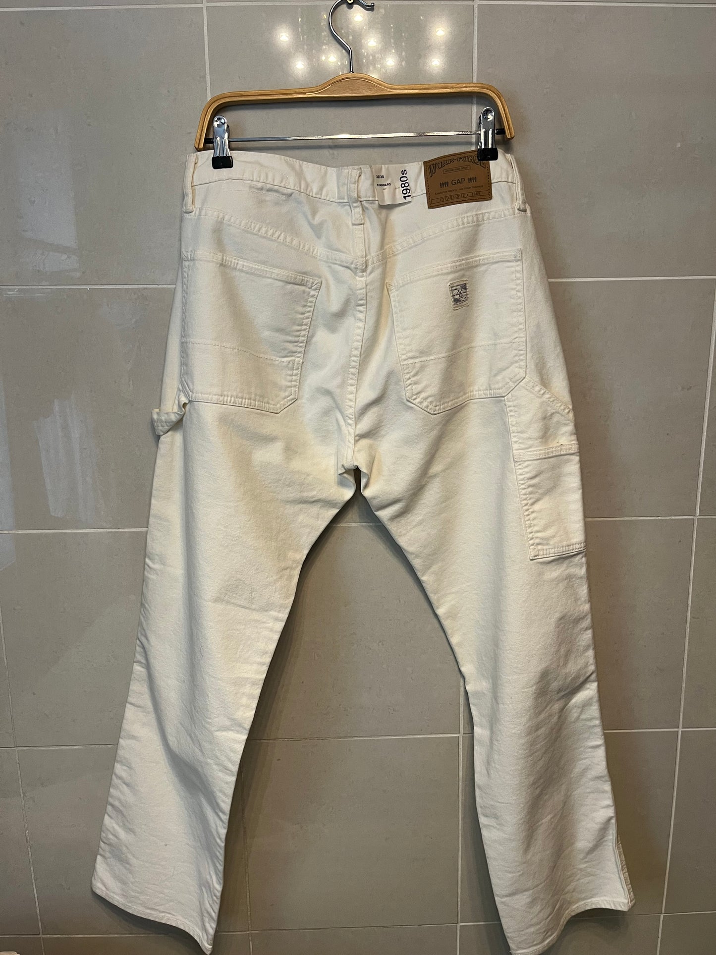 Gap White Denim Worker Jean