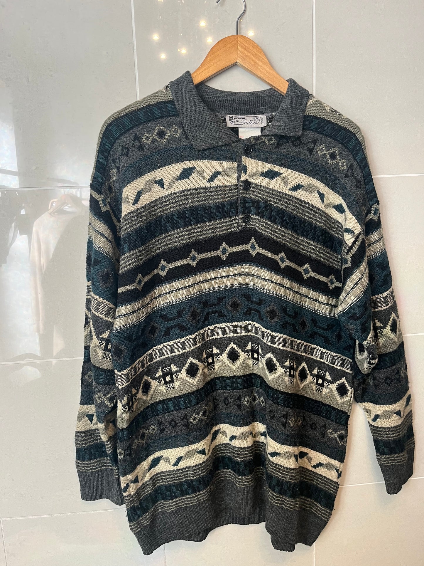 80s Wool Blend Pullover