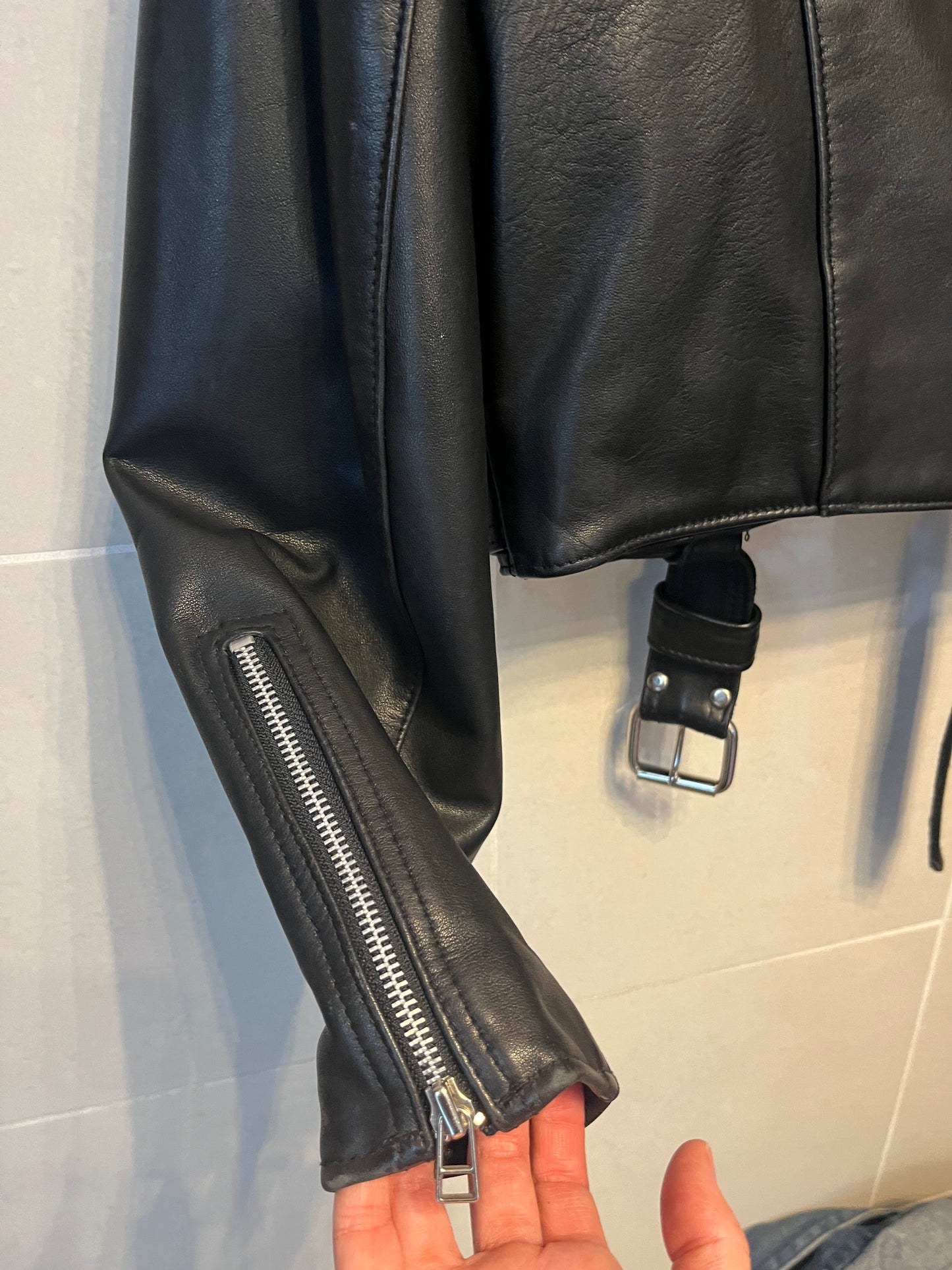 80s Leather Cropped Biker Jacket - Champion Leather Goods Toronto